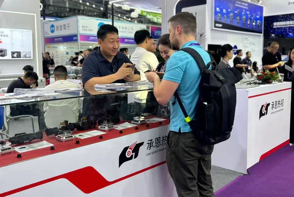 The CE THERMAL VISION Business Manager is discussing thermal imaging module requirements with a European client