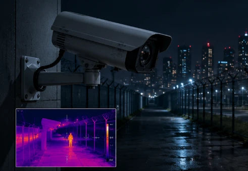A thermal imaging camera is monitoring street safety